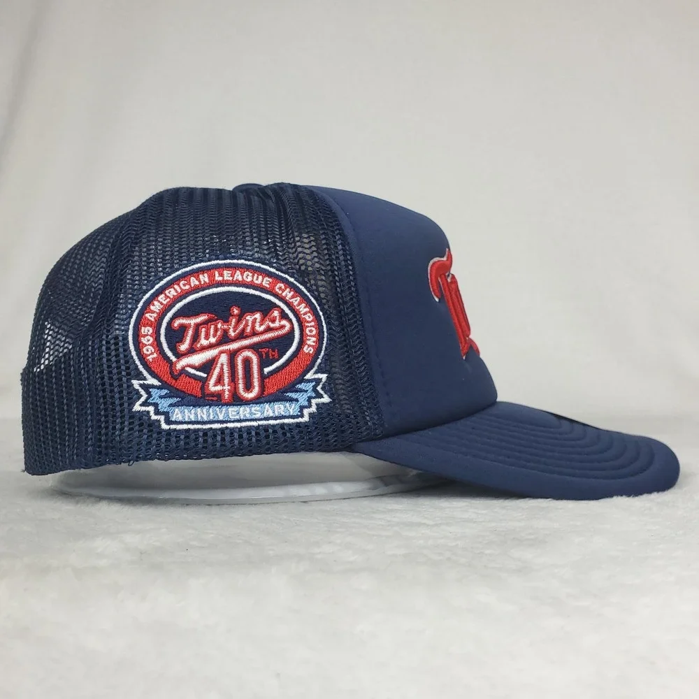 Minnesota Twins Mitchell & Ness MLB Foam Trucker Hat Cap‎ 3D Logo Navy NWT